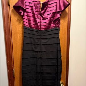 Elegant Black and Purple Women's Dress